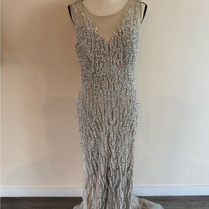 Elegant Beaded Evening Gown